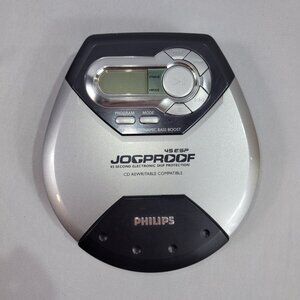 Phillips AX5122 Silver & Charcoal Portable CD Player Anti-Skip Discman